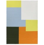Dywan wełniany graficzny wzór Kortteli Yellow 170x240 - Finarte