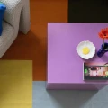 Dywan wełniany graficzny wzór Kortteli Yellow 200x300 - Finarte
