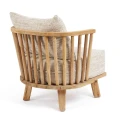 Fotel ogrodowy drewniany z poduszką Malawi Beige - Bazar Bizar