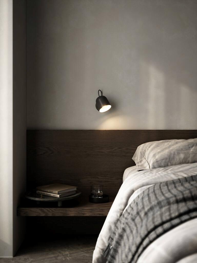 Czarny kinkiet nowoczesny Angle z portem USB do ładowania DESIGN FOR THE PEOPLE BY NORDLUX