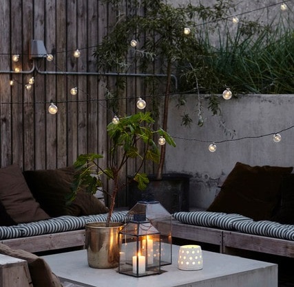 Lampki ogrodowe na taras - House Doctor - Natural Home Decor