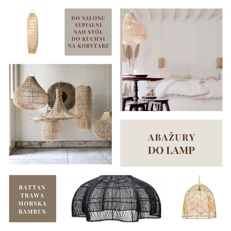 Klosze do lamp wiszących i abażury do lampek nocnych Natural Home Decor