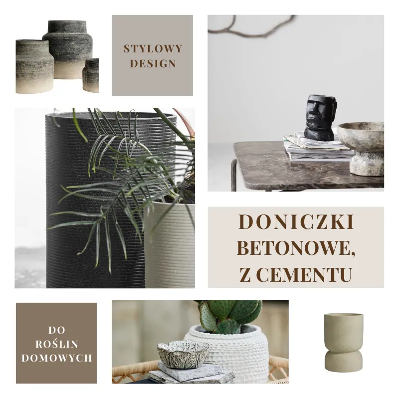 Doniczki betonowe do domu, Naturalhomedecor