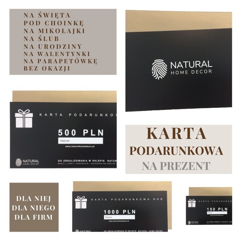 Karta podarunkowa na prezent Natural Home Decor