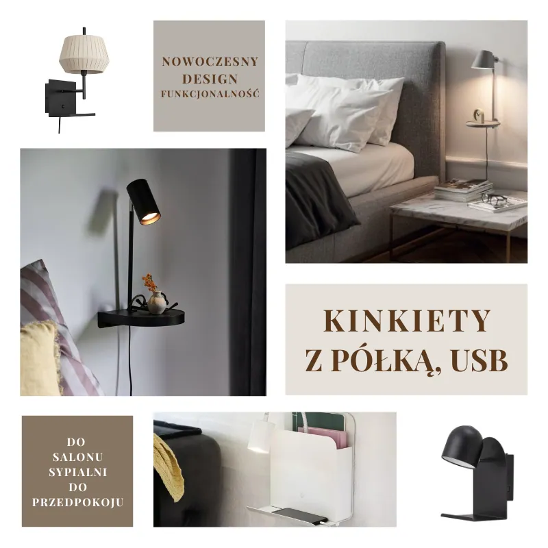 Kinkiety z półką, sklep internetowy Naturalhomedecor