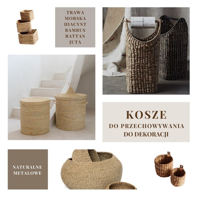Kosze dekoracyjne do przechowywania Natural Home Decor