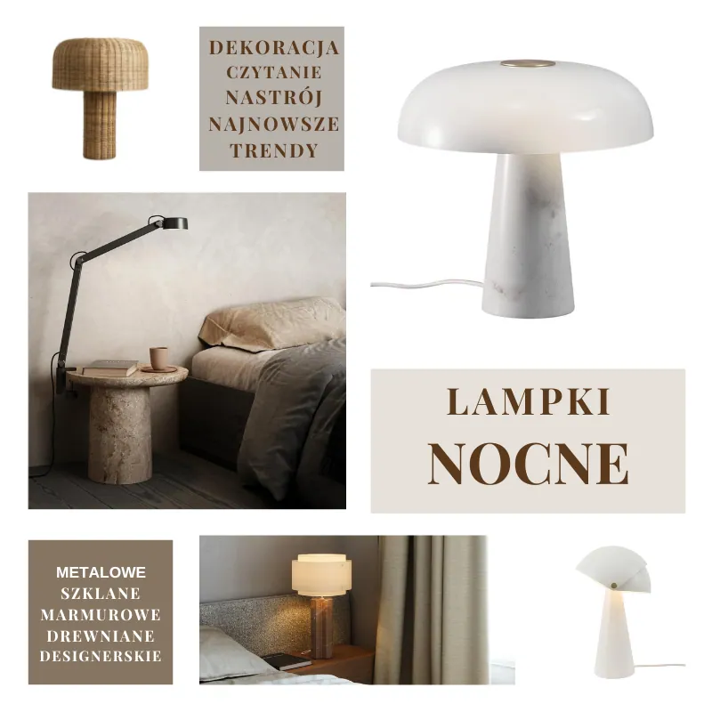 Nowoczesne lampki nocne do sypialni, sklep internetowy Natural Home Decor