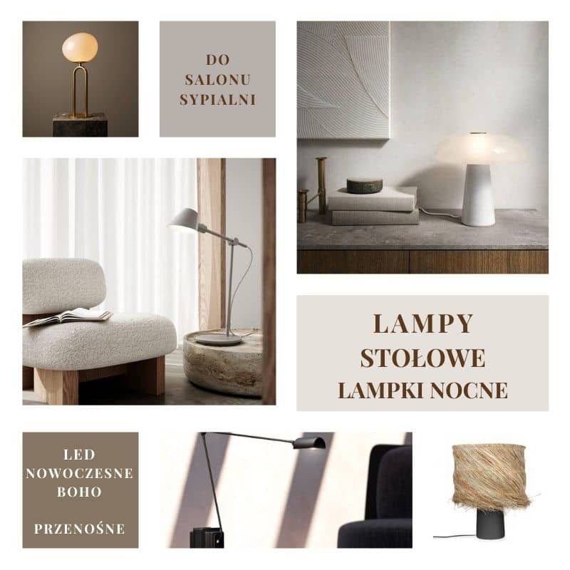 Lampy stołowe i lampki nocne do każdego wnętrza Natural Home Decor