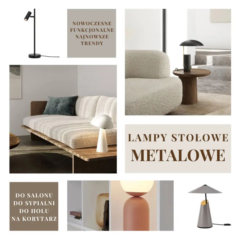 Lampy stołowe metalowe, nowoczesne lampy stołowe do salonu i sypialni, Natural Home Decor