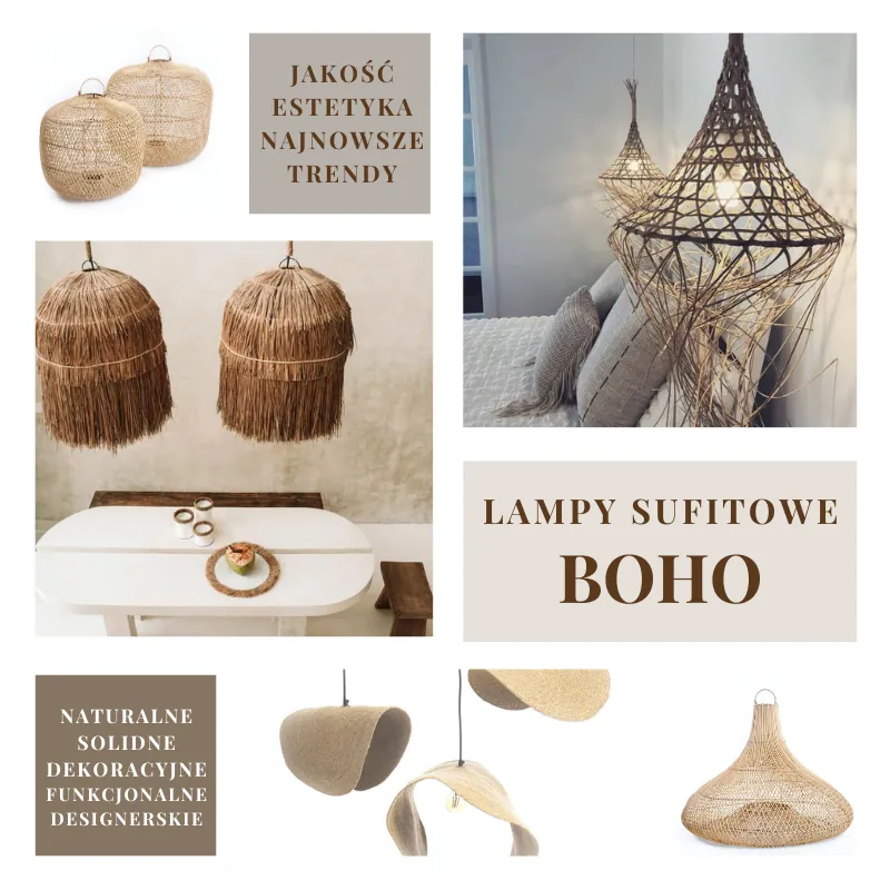 lampy sufitowe boho, największy wybór, sklep internetowy Naturalhomedecor