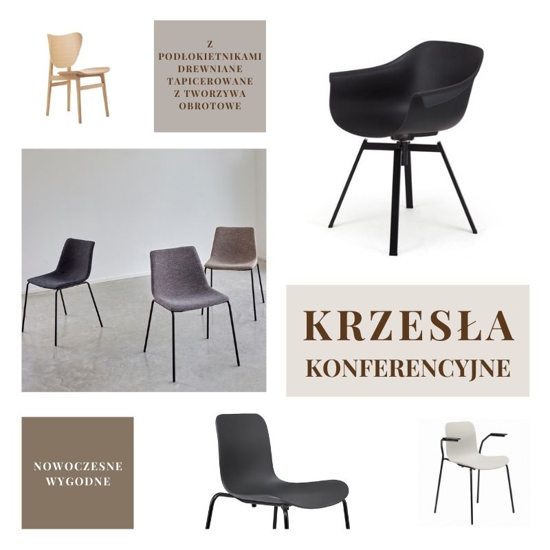 Nowoczesne krzesła konferencyjne Naturalhomedecor