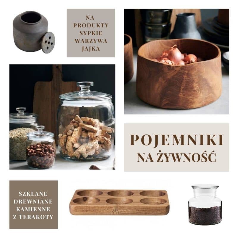 Pojemniki na żywność pojemniki do organizacji kuchni Natural Home Decor
