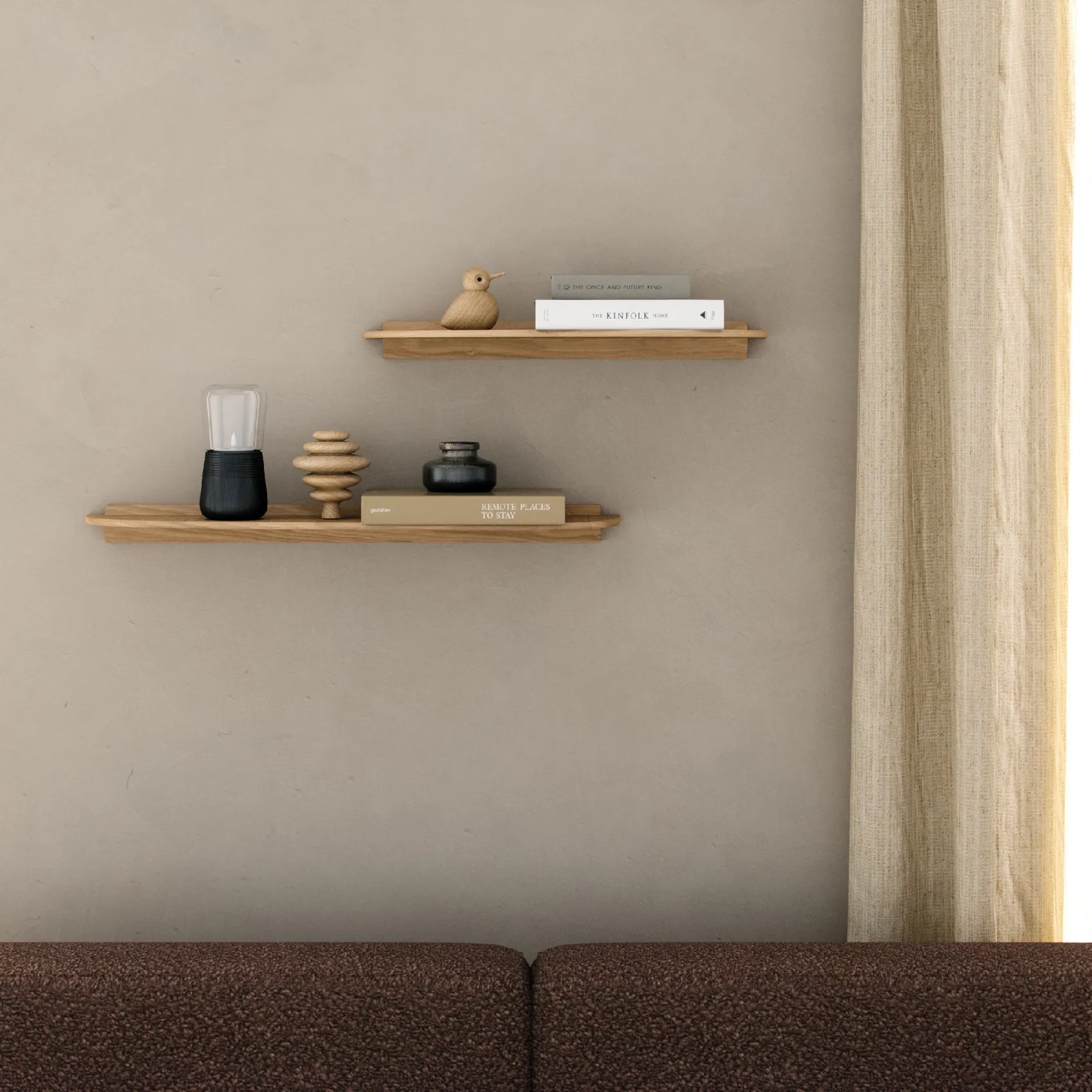 półki wiszące na ścianę, Natural Home Decor