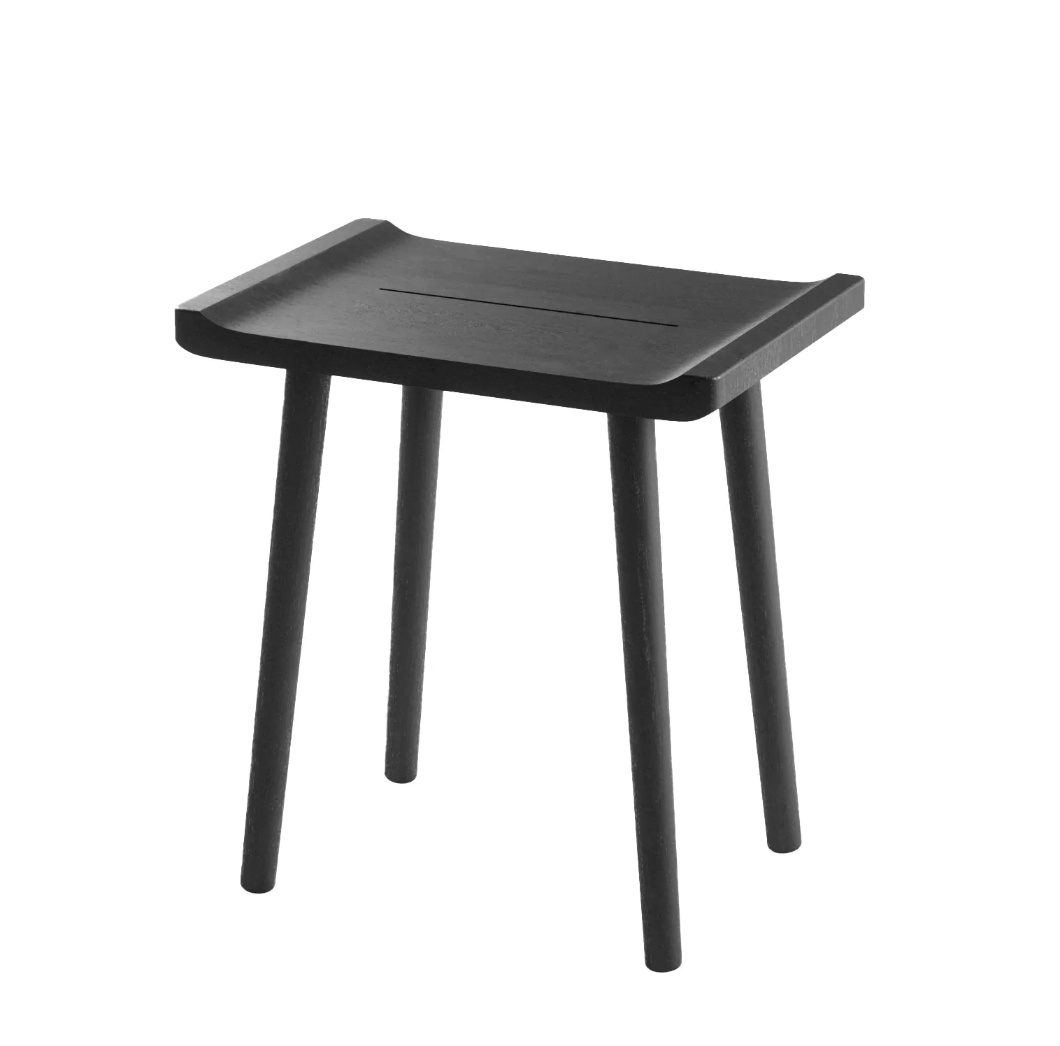 czarny stołek drewniany Scala Ekta Living, Natural Home Decor