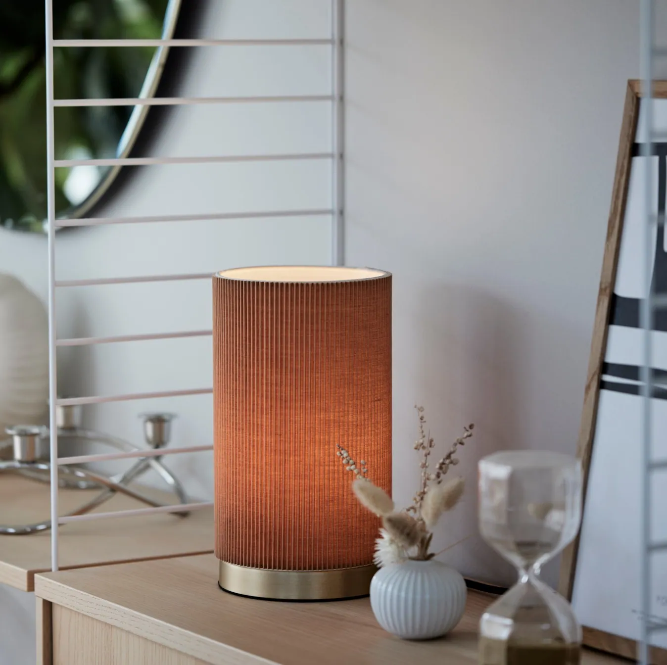 Lampa stołowa plisowana prosta PR Home Dora, sklep natural home decor