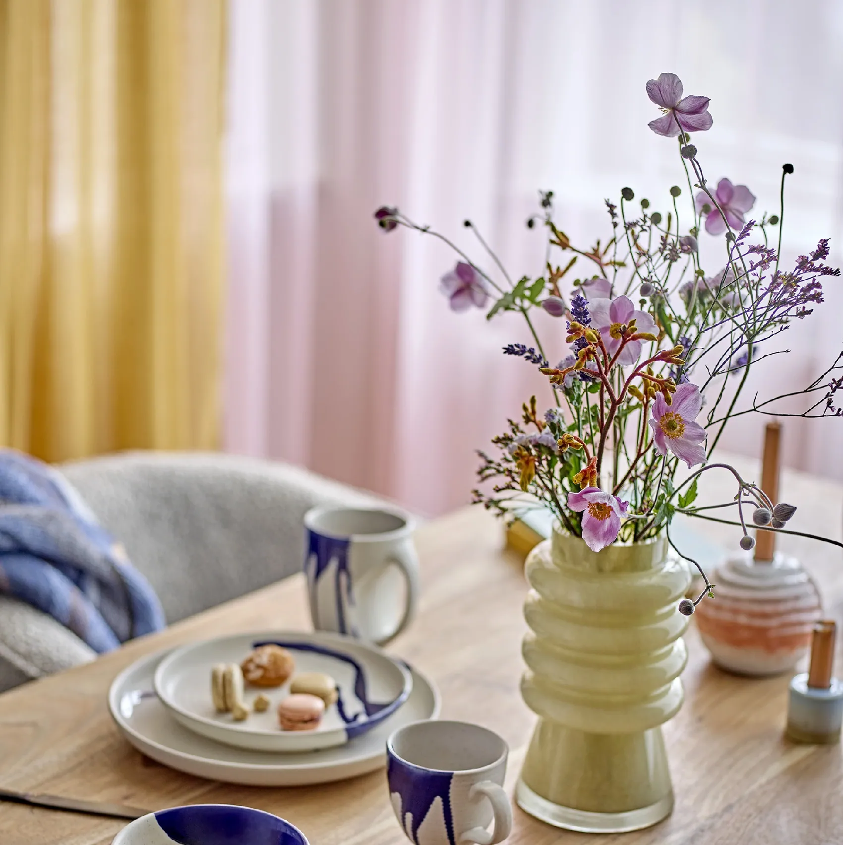wazon szklany żółty, sklep natural home decor