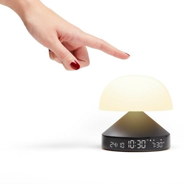 lampa z budzikiem Lexon, naturalhomedecor