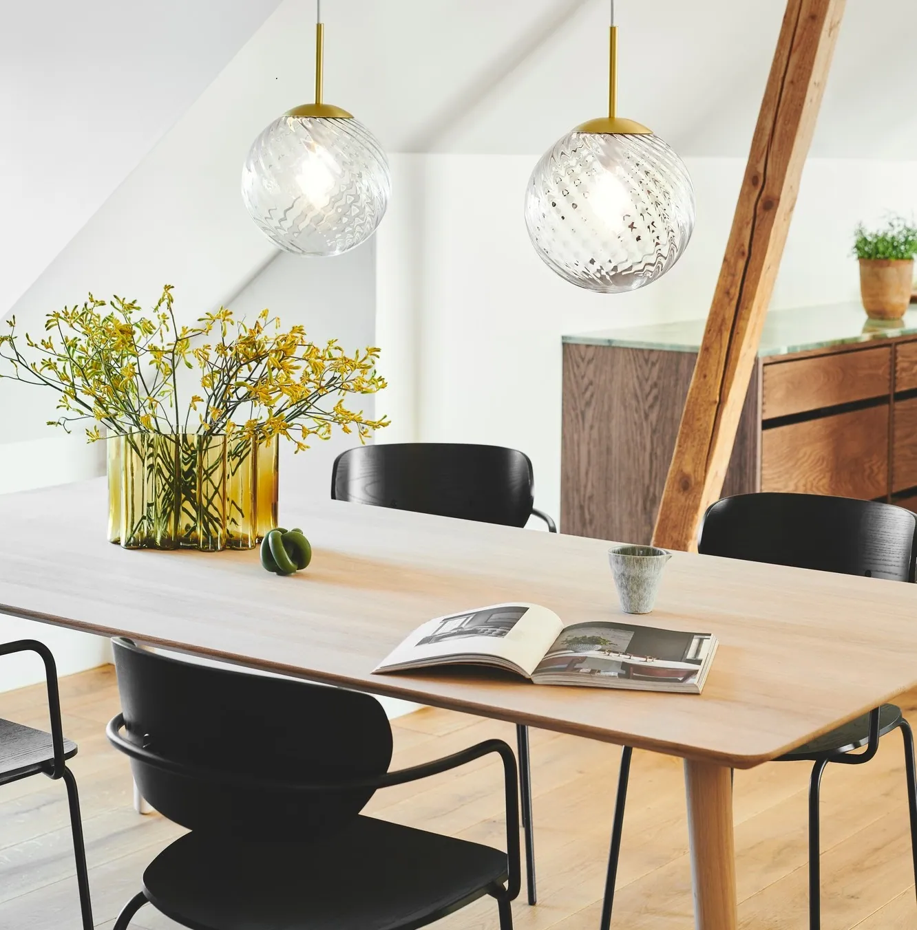 lampa wisząca szklana kula, Nordlux, Natural Home Decor