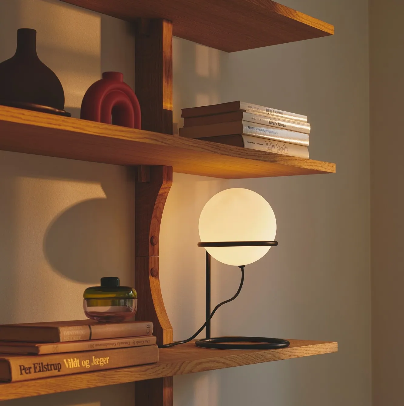 lampa stołowa szklana kula, Nordlux Natural Home Decor