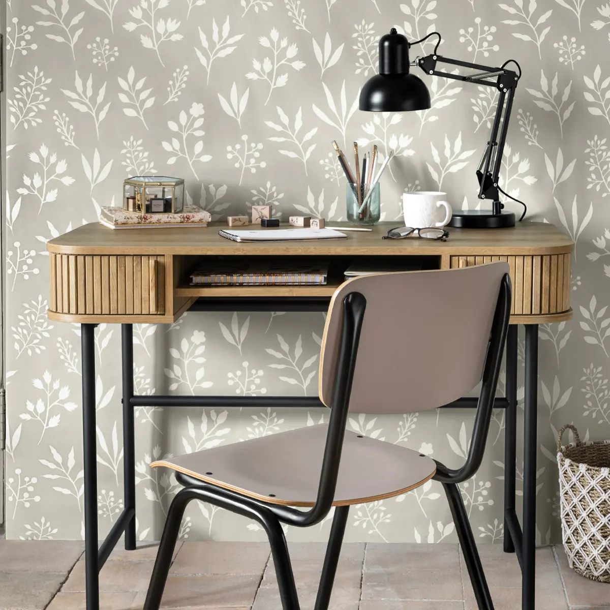biurko z lamelami, Natural Home Decor