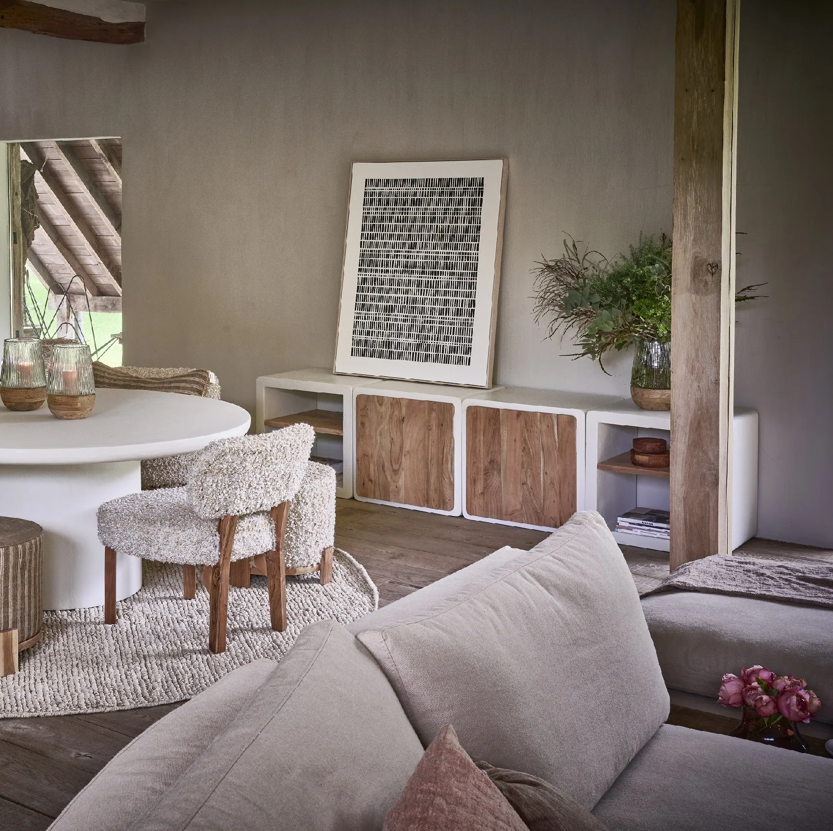 duży obraz na ścianę do salonu Blanche, Natural Home Decor