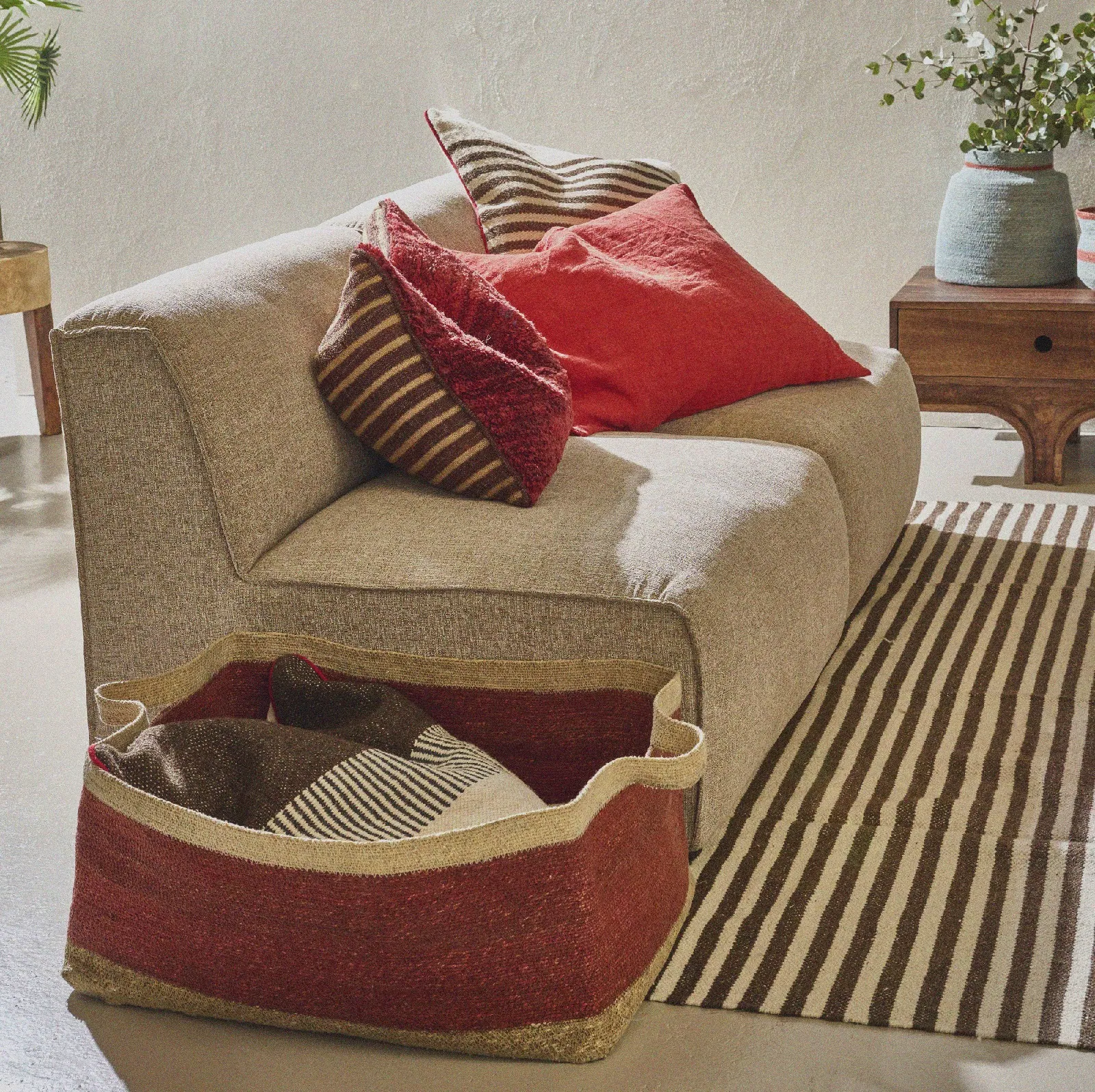 kosz do przechowywania prostokątny, Pomax, Natural Home Decor