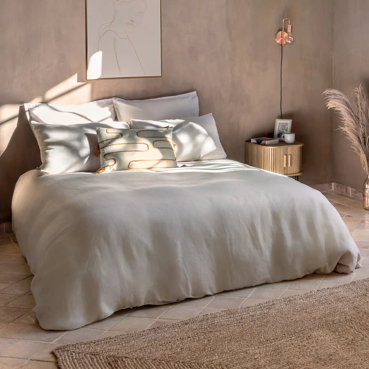 Pościel z lnu, natural home decor