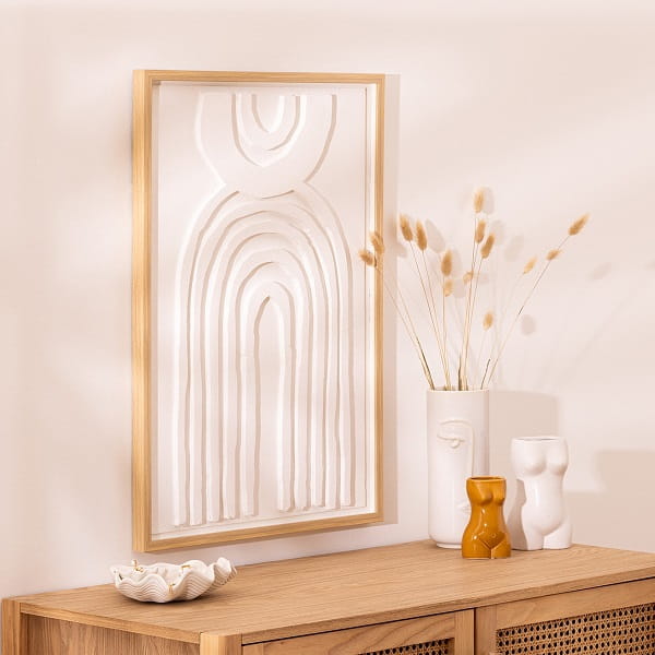 biały obraz dekoracyjny Atmosphera, natural home decor