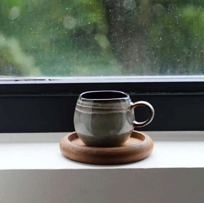 drewniana podstawka pod kubek, natural home decor