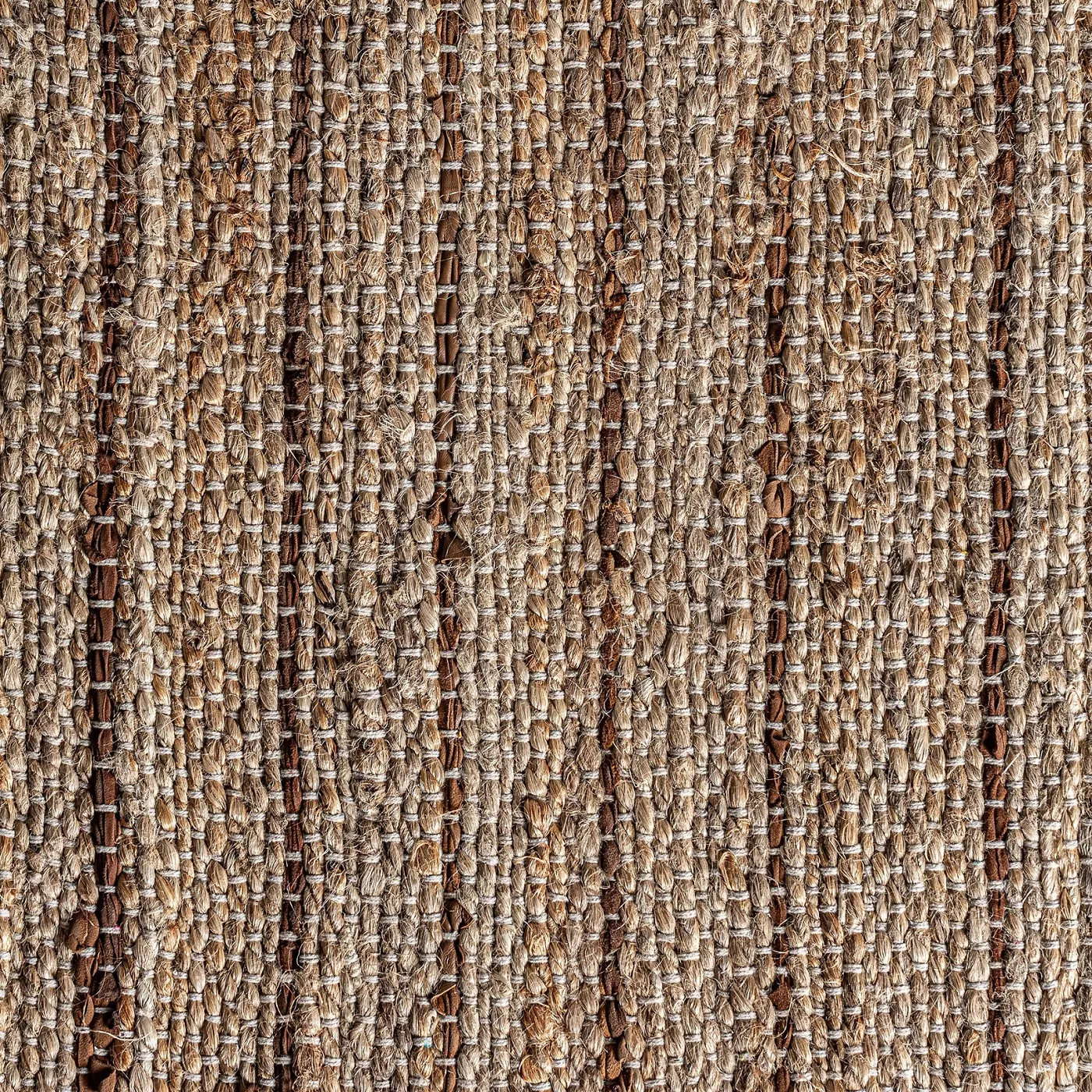 dywan z juty i skóry, Natural Home Decor