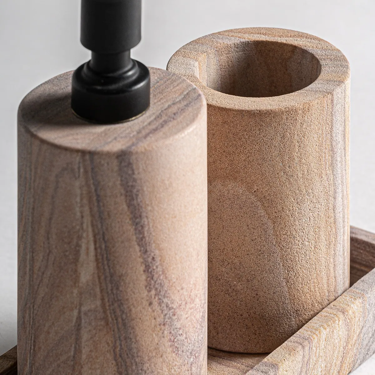 zastaw akcesoriów łazienkowych marmur, Natural Home Decor