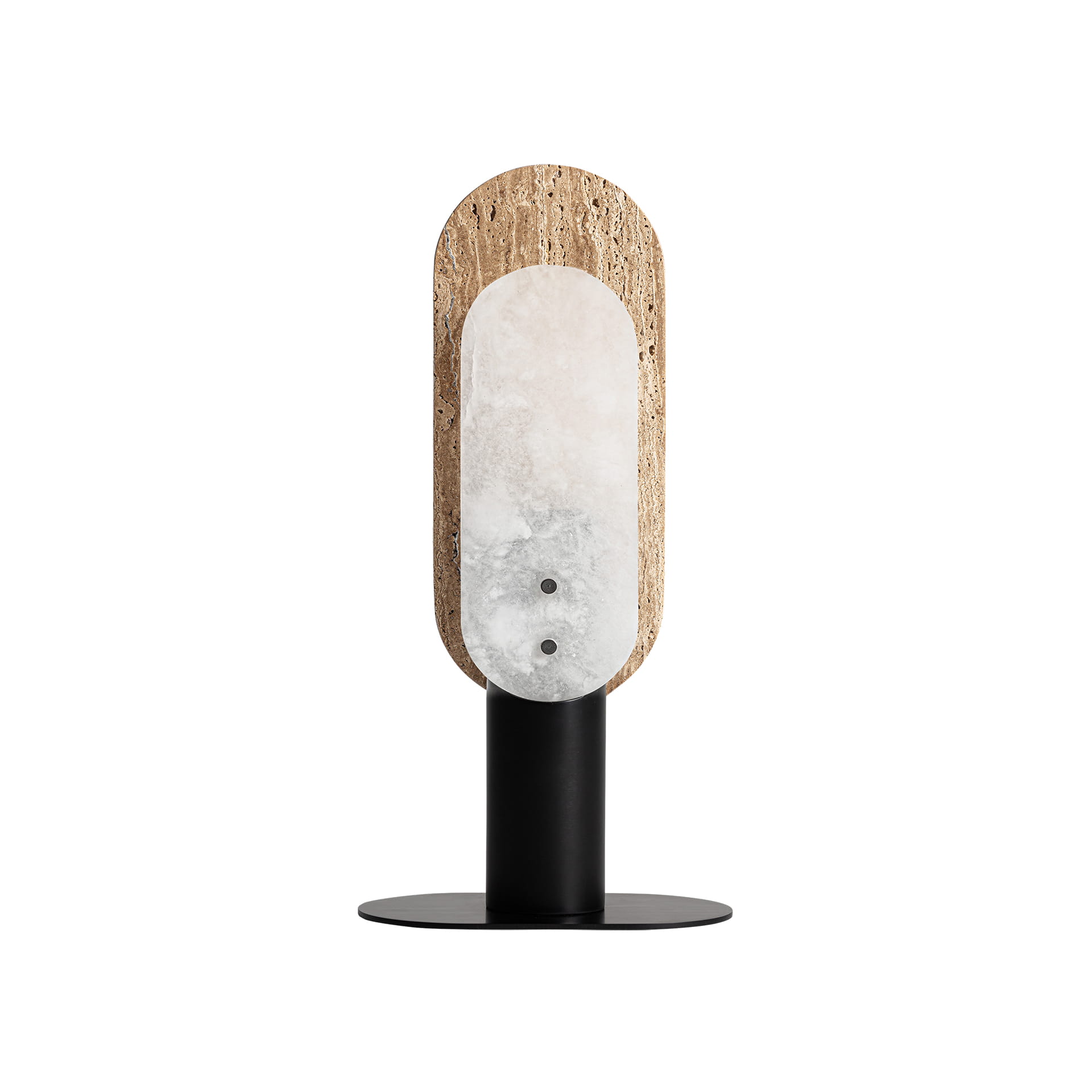 lampa stołowa z trawertynu marmuru Vical, naturalhomedecor