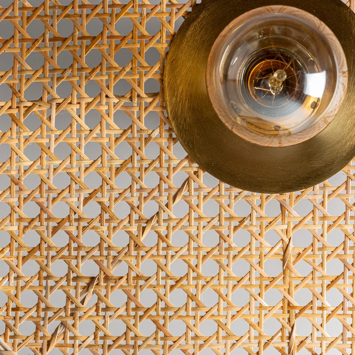 kinkiet talerz rattan, Natural Home Decor