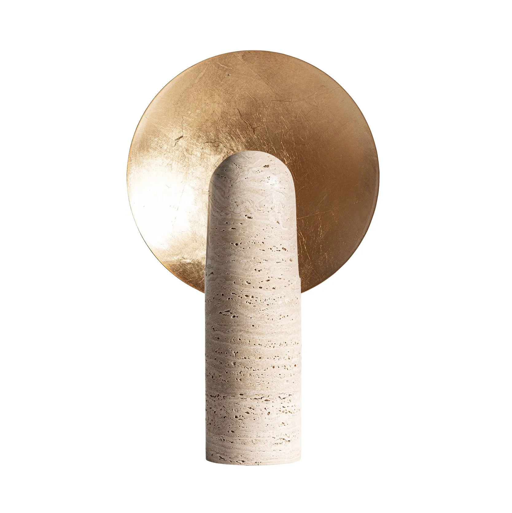 minimalistyczna lampa z trawertynu Vical, naturalhomedecor
