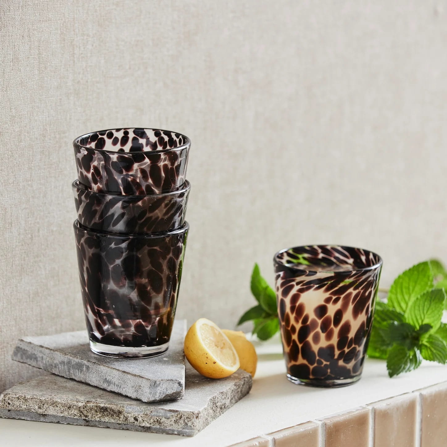 kolorowe szklanki do napojów, sklep internetowy Natural Home Decor