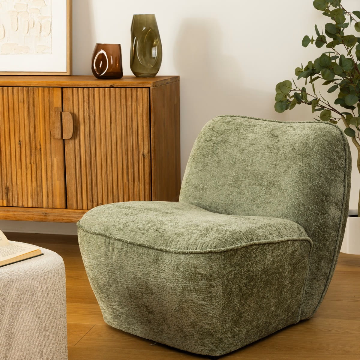 fotel wypoczynkowy szenilowy Atmosphera, natural home decor