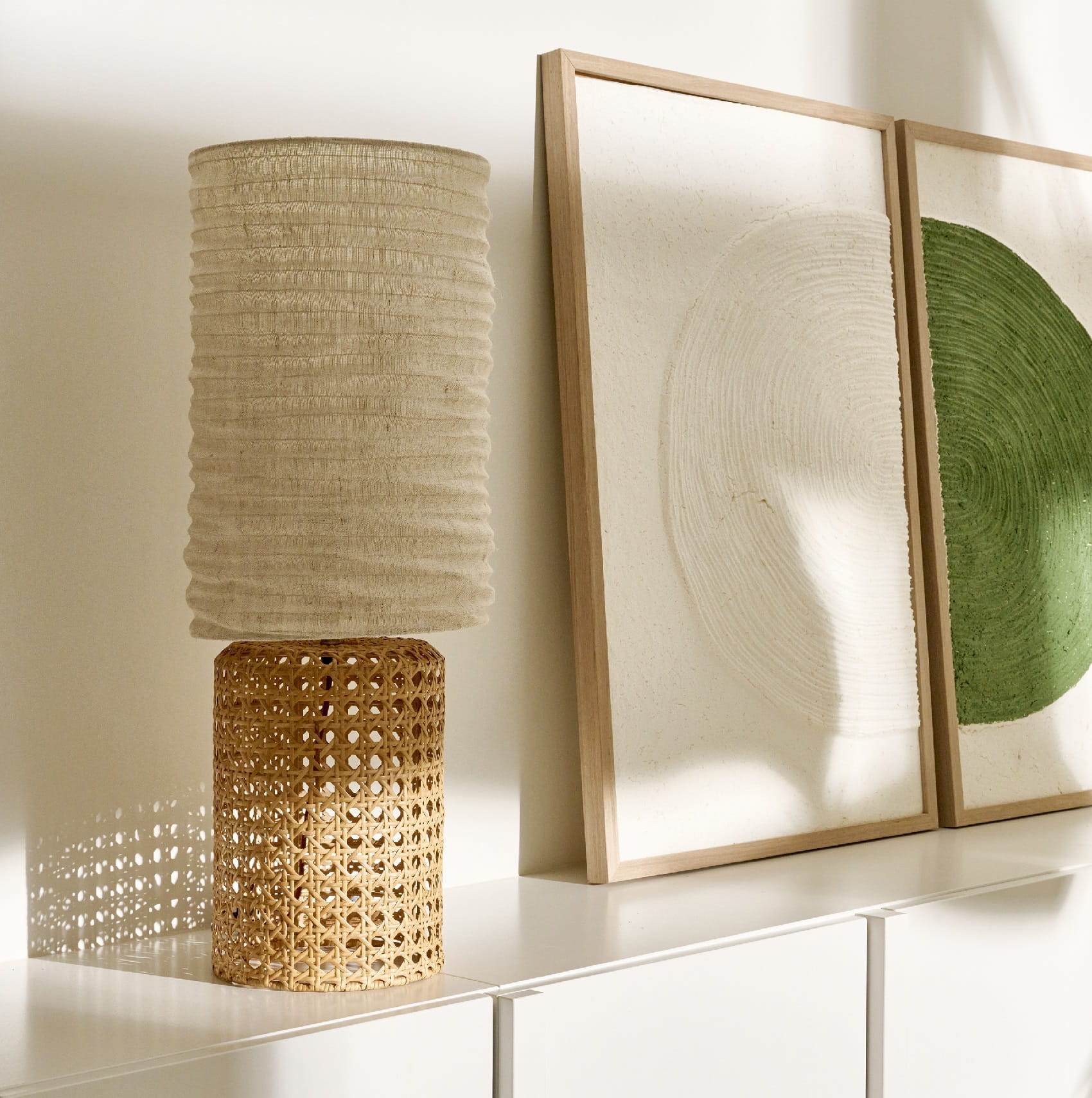 Lampa rattanowa z plecionka wiedeńską, Pomax, Natural Home Decor