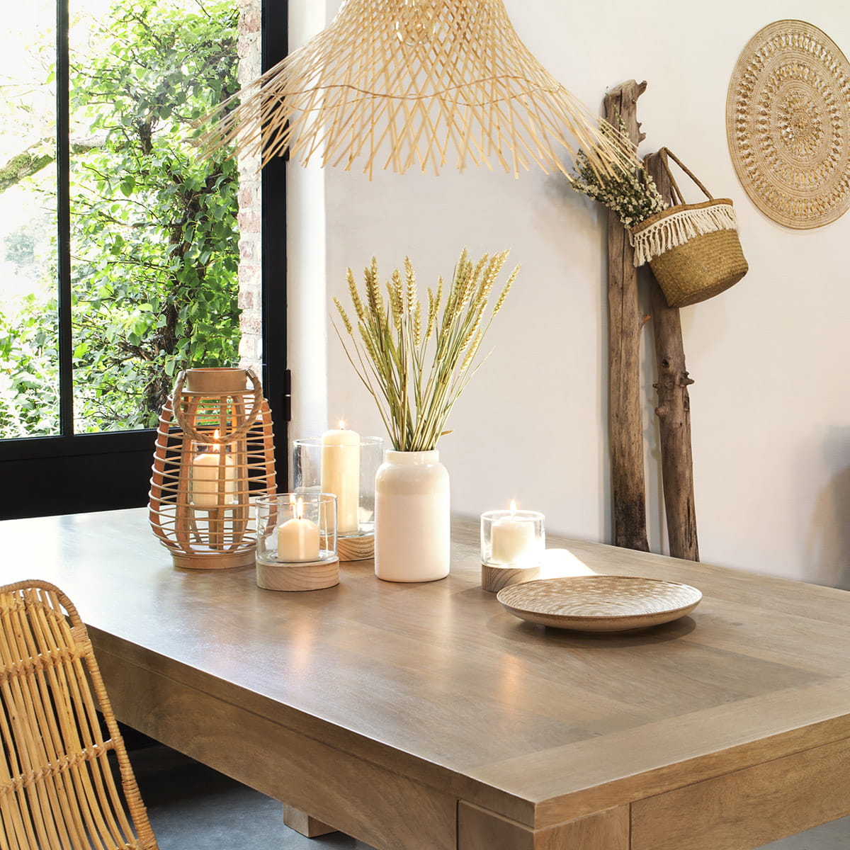 świeczniki szklane Atmosphera, natural home decor