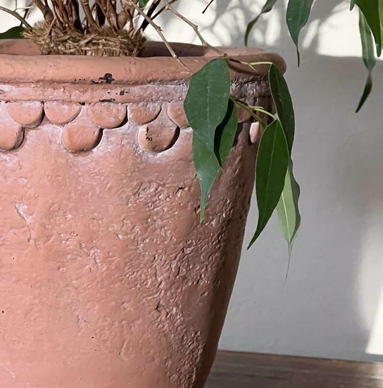 osłonka doniczki w stylu toskańskim, natural home decor