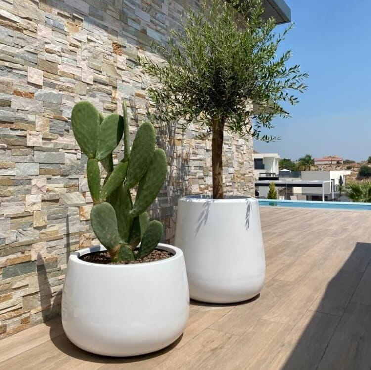 okrągła donica ogrodowa, natural home decor