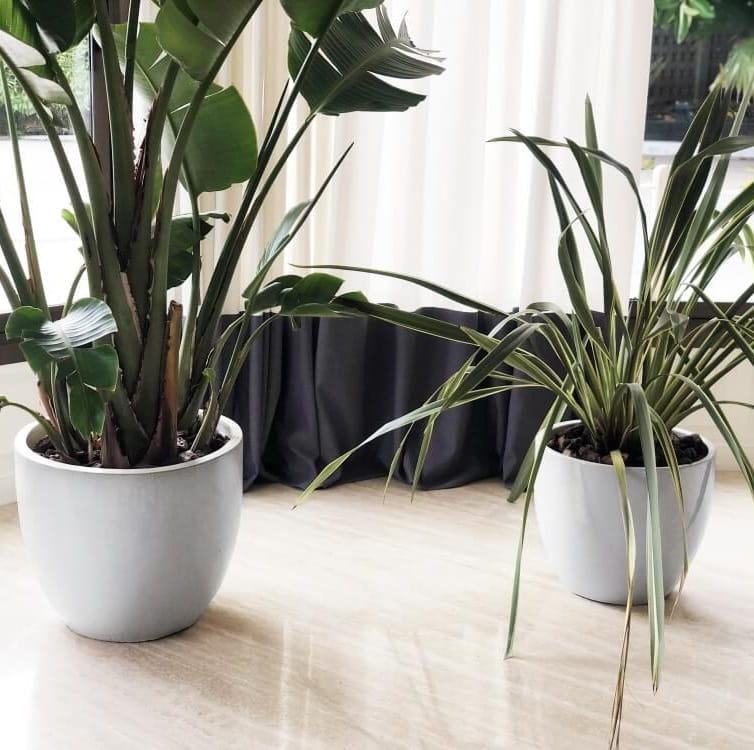 ceramiczna donicaz podstawką, natural home decor