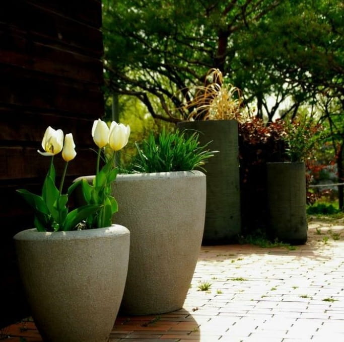 donice z włókna ceramicznego, natural home decor