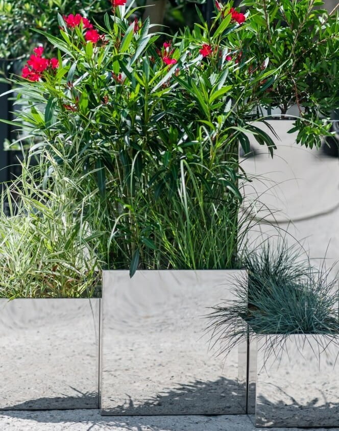 lustrzana donica, natural home decor
