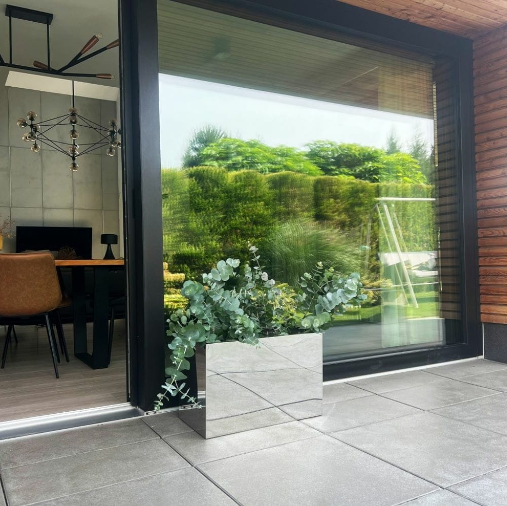 lustrzana donica, natural home decor