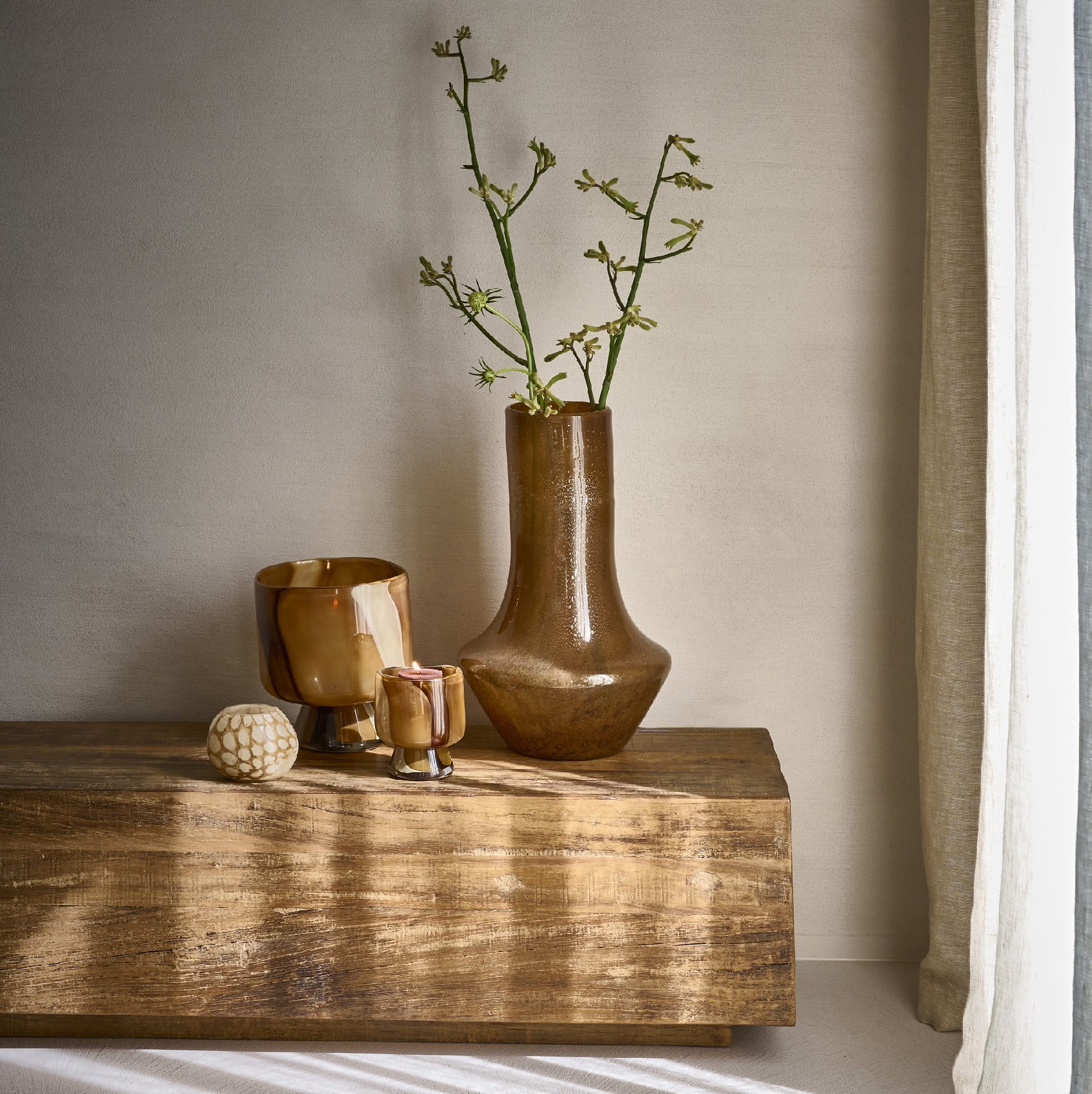 wazon szklany Pomax, Natural Home Decor