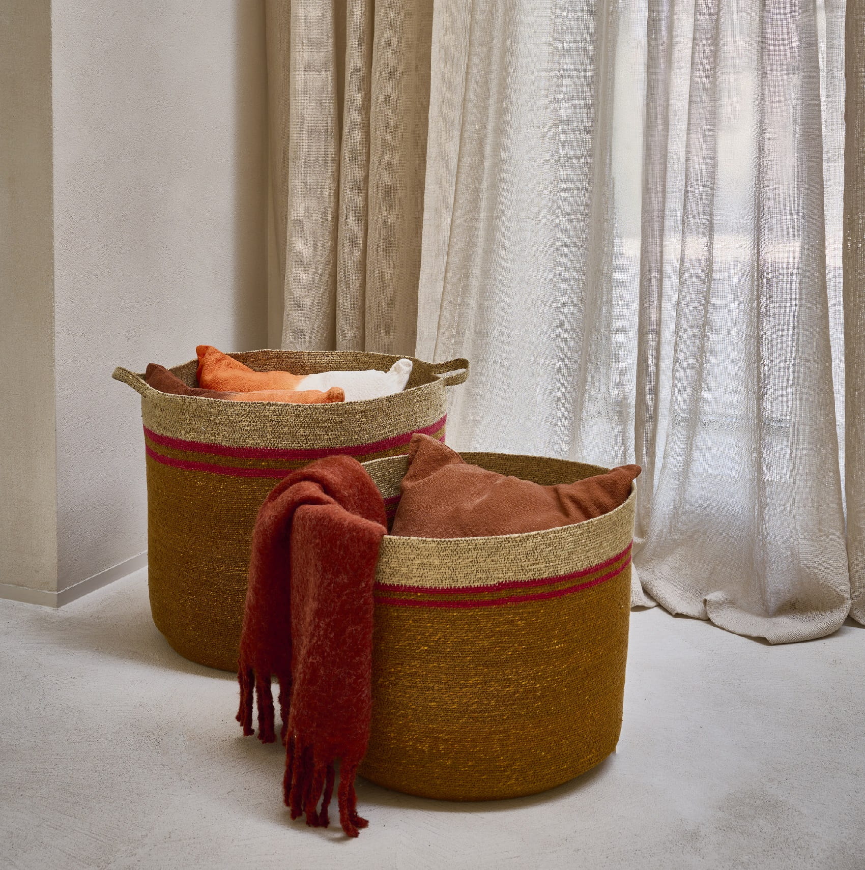 kosze z trawy morskiej, Pomax, Natural Home Decor