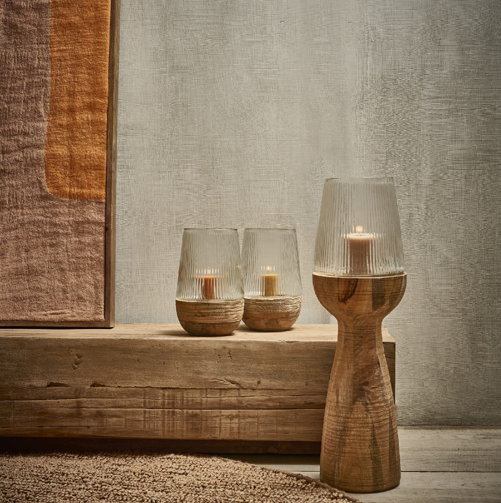 duży świecznik podłogowy Pomax, Natural Home Decor