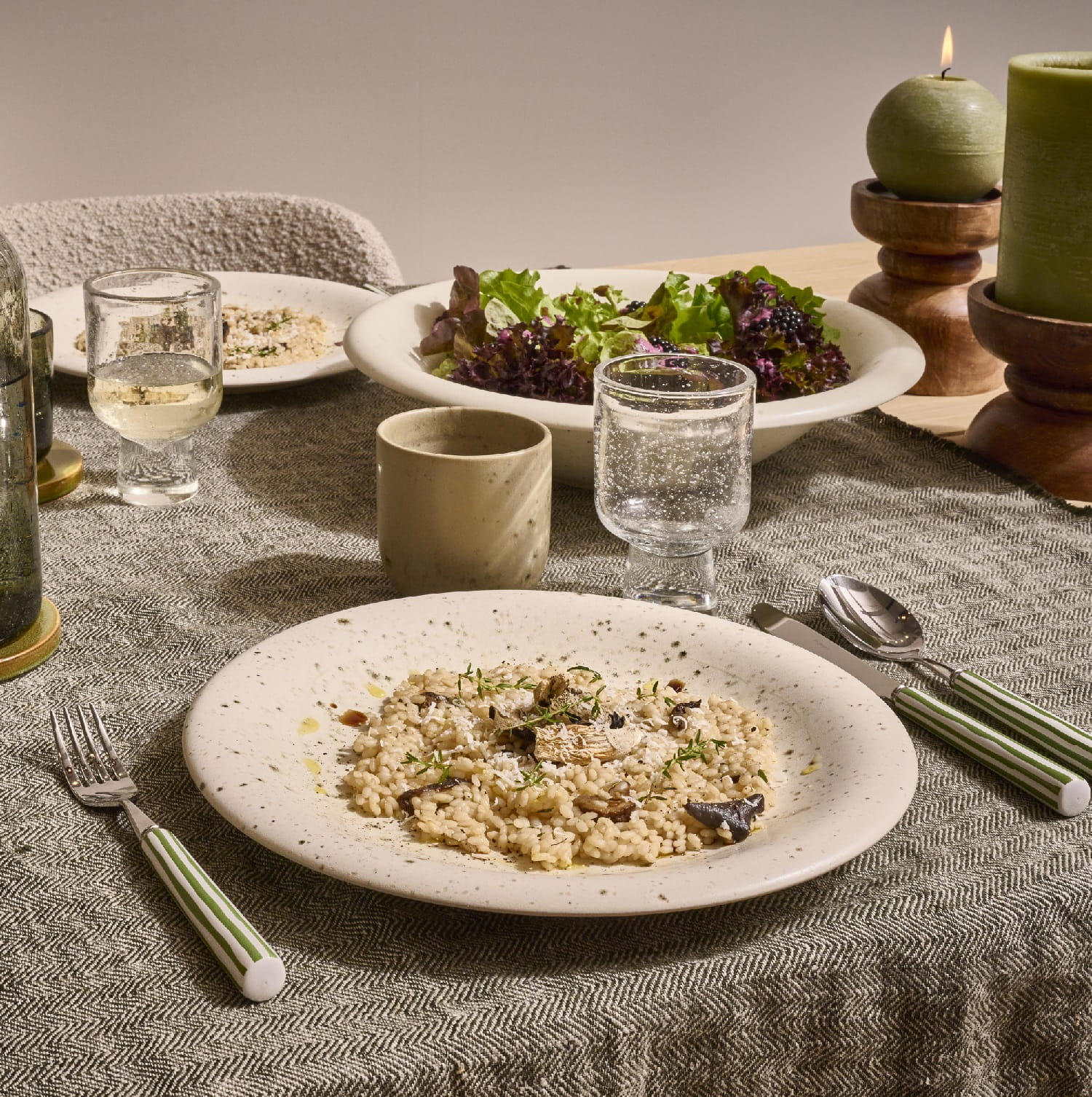 zestaw talerzy obiadowych kamionkowych Pomax, Natural Home Decor