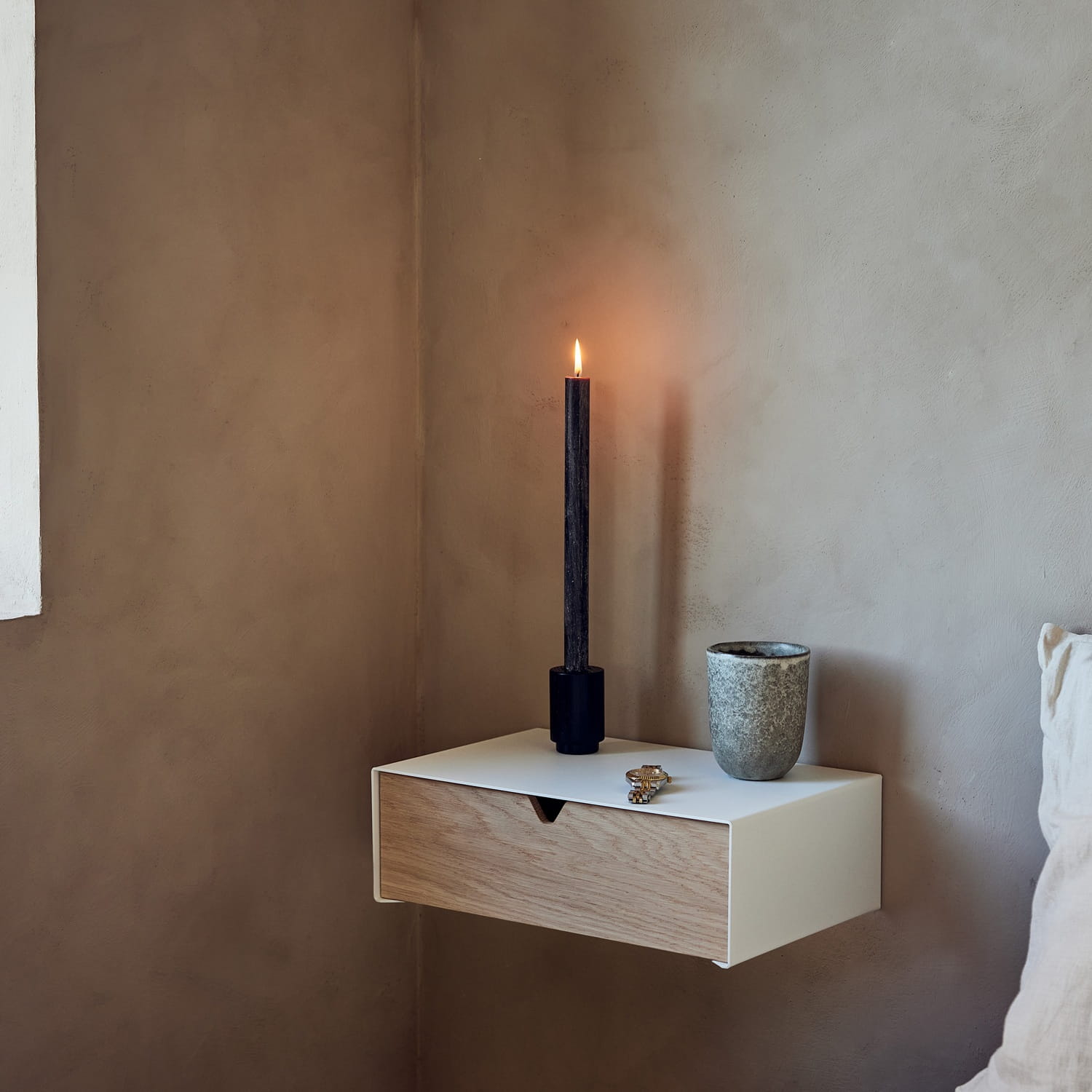 półka ścienna z szufladą, Natural Home Decor