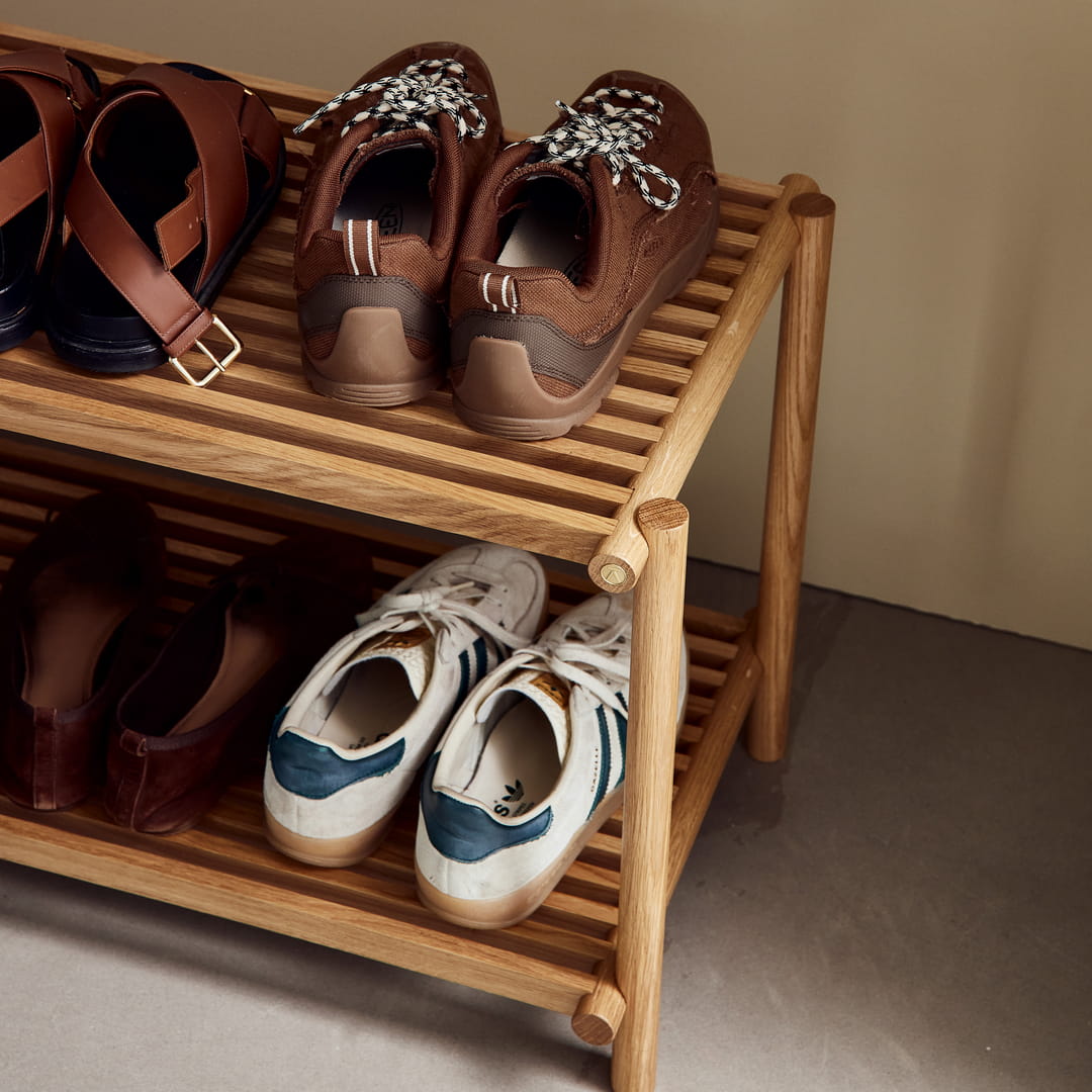 drewniana półka na buty Andersen Furniture Natural Home Decor